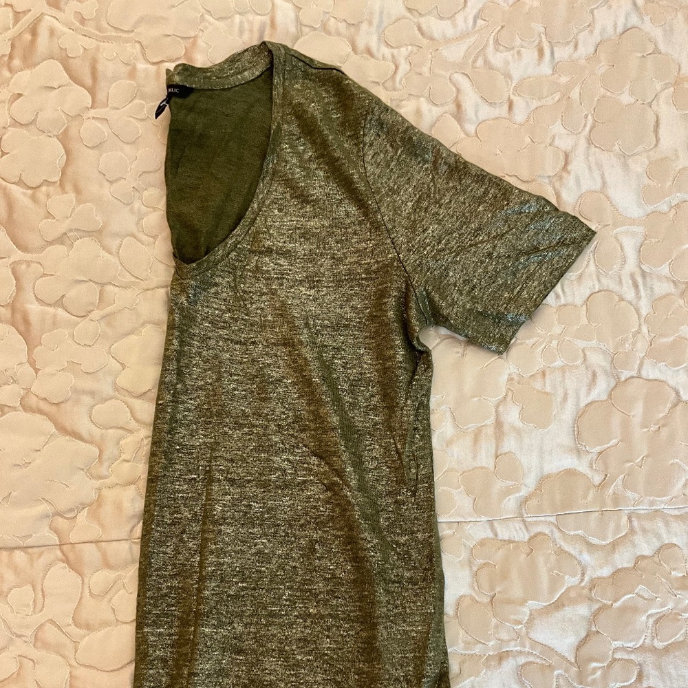 Banana Republic Green Metallic T-shirt